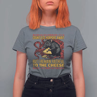 Funny Japanese Rat Lover T Shirt For Women I Remain Faithful To The Cheese Retro Vintage Japan - Wonder Print Shop
