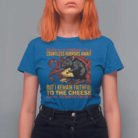 Funny Japanese Rat Lover T Shirt For Women I Remain Faithful To The Cheese Retro Vintage Japan - Wonder Print Shop