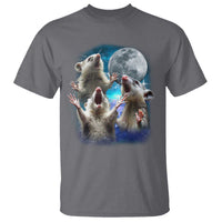 Funny Opossum Meme T Shirt Three Possum Screaming Under The Moon Weird Cursed Meme - Wonder Print Shop