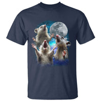 Funny Opossum Meme T Shirt Three Possum Screaming Under The Moon Weird Cursed Meme - Wonder Print Shop