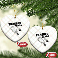 Funny Trashed Panda Ceramic Ornament Drunk Raccoon Meme Hot Mess - Wonder Print Shop
