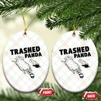 Funny Trashed Panda Ceramic Ornament Drunk Raccoon Meme Hot Mess - Wonder Print Shop