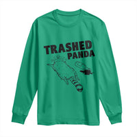 Funny Trashed Panda Long Sleeve Shirt Drunk Raccoon Meme Hot Mess - Wonder Print Shop