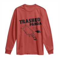 Funny Trashed Panda Long Sleeve Shirt Drunk Raccoon Meme Hot Mess - Wonder Print Shop