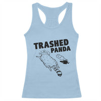 Funny Trashed Panda Racerback Tank Top Drunk Raccoon Meme Hot Mess - Wonder Print Shop