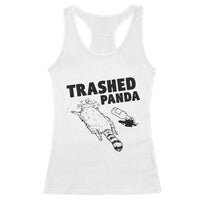 Funny Trashed Panda Racerback Tank Top Drunk Raccoon Meme Hot Mess - Wonder Print Shop