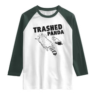 Funny Trashed Panda Raglan Shirt Drunk Raccoon Meme Hot Mess - Wonder Print Shop