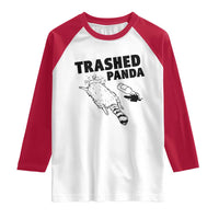 Funny Trashed Panda Raglan Shirt Drunk Raccoon Meme Hot Mess - Wonder Print Shop