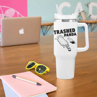 Funny Trashed Panda Tumbler With Handle Drunk Raccoon Meme Hot Mess - Wonder Print Shop