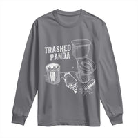 Funny Trashed Panda Long Sleeve Shirt Drunk Raccoon in Toilet Meme Hot Mess - Wonder Print Shop
