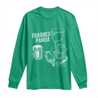 Funny Trashed Panda Long Sleeve Shirt Drunk Raccoon in Toilet Meme Hot Mess - Wonder Print Shop