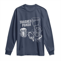 Funny Trashed Panda Long Sleeve Shirt Drunk Raccoon in Toilet Meme Hot Mess - Wonder Print Shop