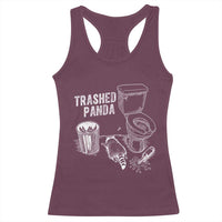 Funny Trashed Panda Racerback Tank Top Drunk Raccoon in Toilet Meme Hot Mess - Wonder Print Shop