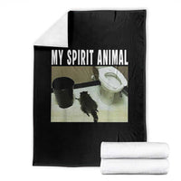 Funny Trashed Panda My Spirit Animal Throw Blanket Drunk Raccoon in Toilet Meme Hot Mess - Wonder Print Shop
