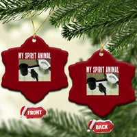Funny Trashed Panda My Spirit Animal Ceramic Ornament Drunk Raccoon in Toilet Meme Hot Mess - Wonder Print Shop
