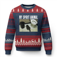 Funny Trashed Panda My Spirit Animal Ugly Christmas Sweater Drunk Raccoon in Toilet Meme Hot Mess - Wonder Print Shop