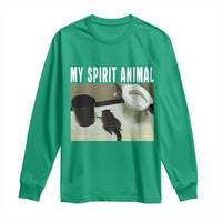 Funny Trashed Panda My Spirit Animal Long Sleeve Shirt Drunk Raccoon in Toilet Meme Hot Mess - Wonder Print Shop
