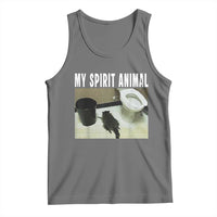 Funny Trashed Panda My Spirit Animal Tank Top Drunk Raccoon in Toilet Meme Hot Mess - Wonder Print Shop