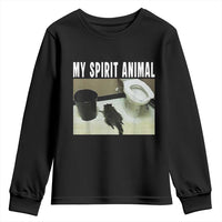 Funny Trashed Panda My Spirit Animal Youth Sweatshirt Drunk Raccoon in Toilet Meme Hot Mess - Wonder Print Shop