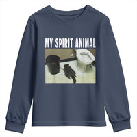 Funny Trashed Panda My Spirit Animal Youth Sweatshirt Drunk Raccoon in Toilet Meme Hot Mess - Wonder Print Shop