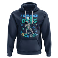 100 Days of School Astronaut Hoodie Outer Space Dabbing I Survived - Wonder Print Shop