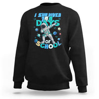 100 Days of School Astronaut Sweatshirt Outer Space Dabbing I Survived - Wonder Print Shop