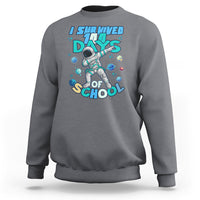100 Days of School Astronaut Sweatshirt Outer Space Dabbing I Survived - Wonder Print Shop