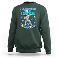 100 Days of School Astronaut Sweatshirt Outer Space Dabbing I Survived - Wonder Print Shop