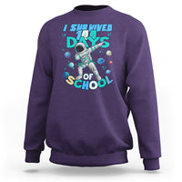 100 Days of School Astronaut Sweatshirt Outer Space Dabbing I Survived - Wonder Print Shop