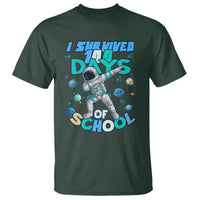 100 Days of School Astronaut T Shirt Outer Space Dabbing I Survived - Wonder Print Shop