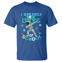 100 Days of School Astronaut T Shirt Outer Space Dabbing I Survived - Wonder Print Shop