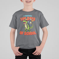 100 Days of School Dinosaur T Shirt For Kid I Crushed - Wonder Print Shop