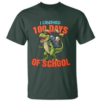 100 Days of School Dinosaur T Shirt I Crushed - Wonder Print Shop