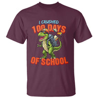 100 Days of School Dinosaur T Shirt I Crushed - Wonder Print Shop