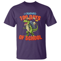 100 Days of School Dinosaur T Shirt I Crushed - Wonder Print Shop