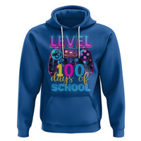 100 Days of School Gamer Hoodie Level 100 Unlocked Neon Game Controller - Wonder Print Shop