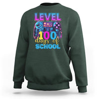 100 Days of School Gamer Sweatshirt Level 100 Unlocked Neon Game Controller - Wonder Print Shop