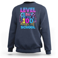 100 Days of School Gamer Sweatshirt Level 100 Unlocked Neon Game Controller - Wonder Print Shop