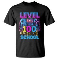 100 Days of School Gamer T Shirt Level 100 Unlocked Neon Game Controller - Wonder Print Shop