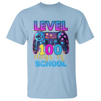 100 Days of School Gamer T Shirt Level 100 Unlocked Neon Game Controller - Wonder Print Shop