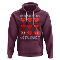 100 Days of School Hoodie Still Loving It Cute Hearts - Wonder Print Shop