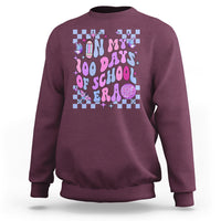 In My 100 Days of School Era Sweatshirt Retro Groovy - Wonder Print Shop