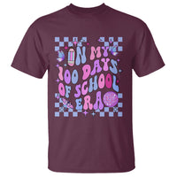 In My 100 Days of School Era T Shirt Retro Groovy - Wonder Print Shop