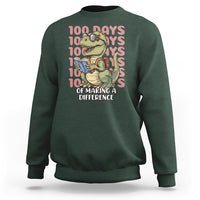 100 Days of School Dinosaur Sweatshirt Making A Difference - Wonder Print Shop