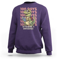 100 Days of School Dinosaur Sweatshirt Making A Difference - Wonder Print Shop