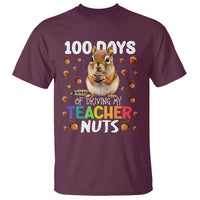 100 Days of School Chipmunk T Shirt Driving My Teacher Nuts - Wonder Print Shop