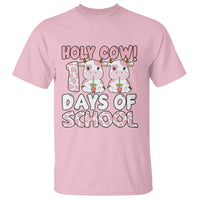 Holy Cow 100 Days of School T Shirt Cute Pink Dairy Cattle - Wonder Print Shop