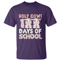 Holy Cow 100 Days of School T Shirt Cute Pink Dairy Cattle - Wonder Print Shop