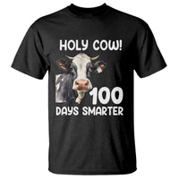 Holy Cow 100 Days of School T Shirt 100 Days Smarter Funny Moo Dairy Cattle - Wonder Print Shop