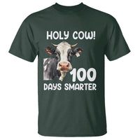 Holy Cow 100 Days of School T Shirt 100 Days Smarter Funny Moo Dairy Cattle - Wonder Print Shop